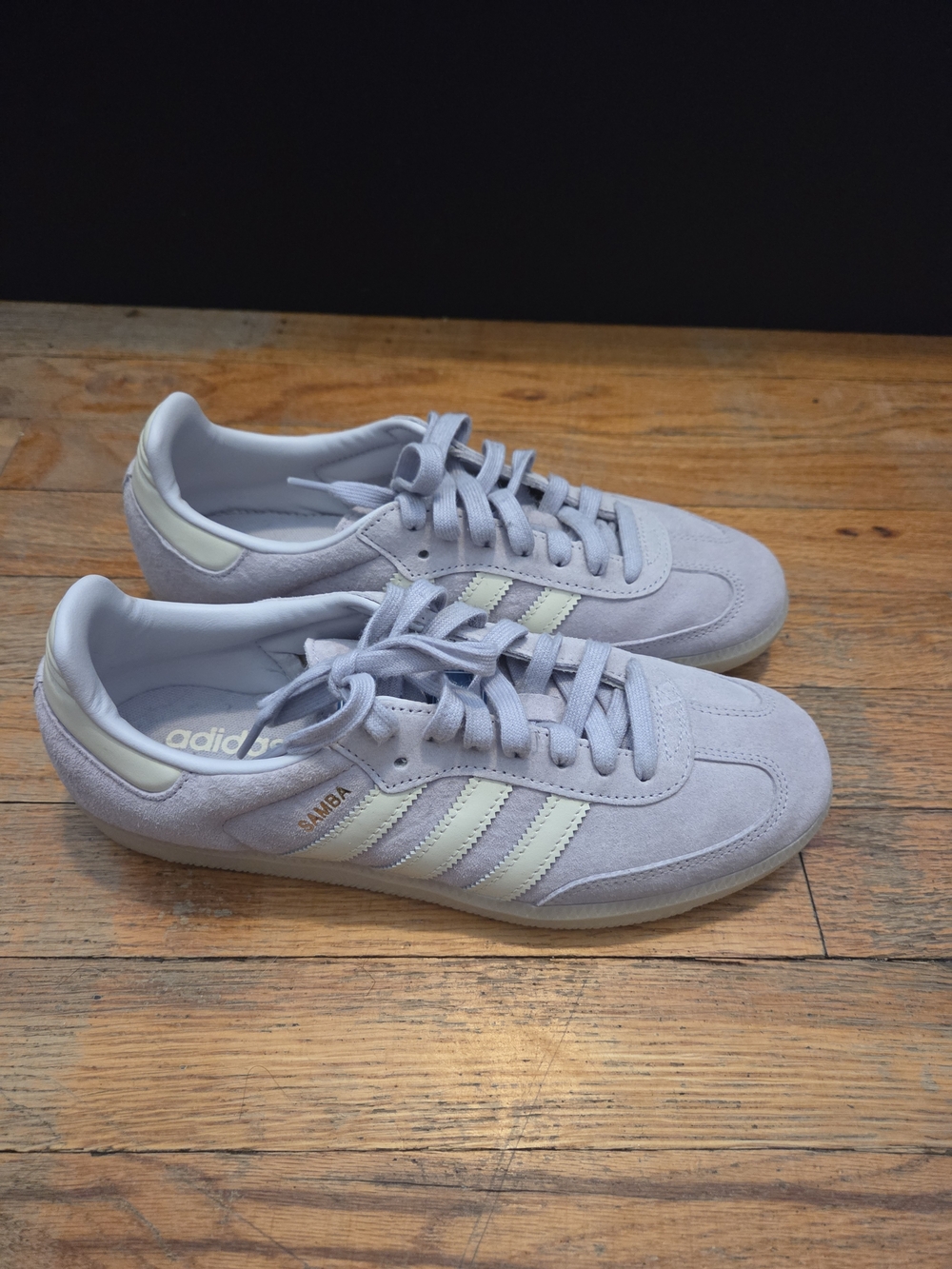 adidas Samba Men's Suede Sneakers in Light Gray and Cream